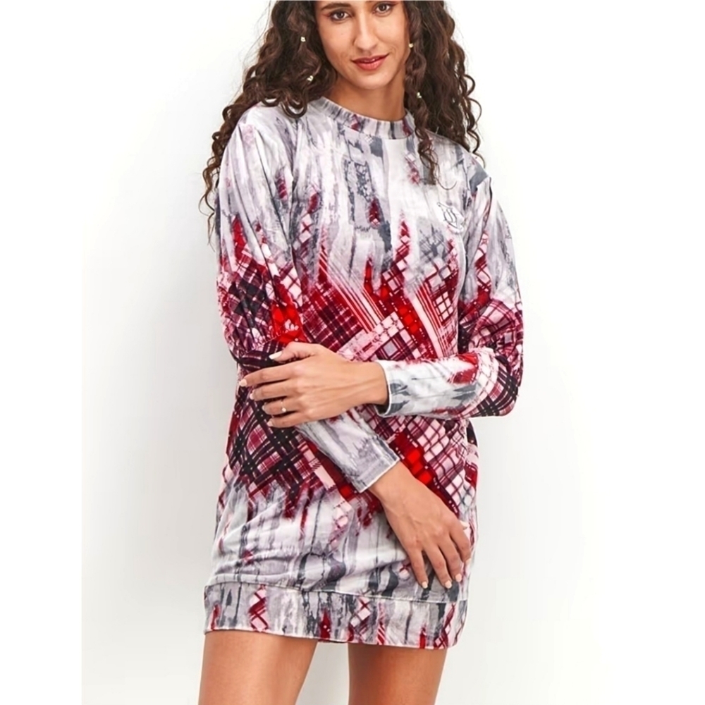 JUICY Couture   Velvet  Shift‎ Puff Sleeve Dress,